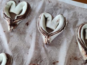 corazóns de chocolate