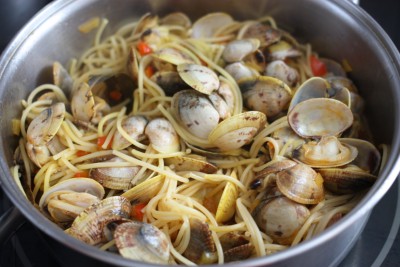 spaghetti clams
